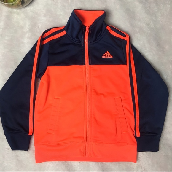 blue and orange adidas track jacket